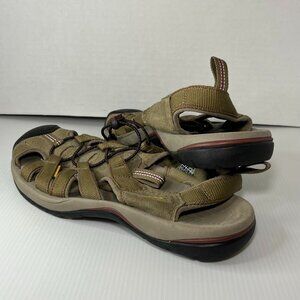 Keen Mens Waterproof Brown Outdoor Leather Sandals Size 9.5